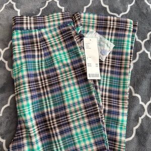 Urban Outfitters Plaid Pants - Blue, Green, and White